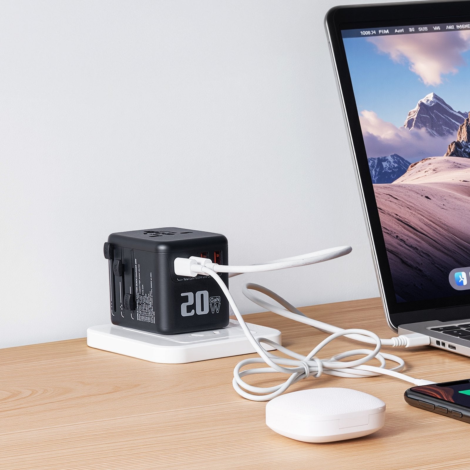 Universal Travel Adapter International 5 In 1 USB AC Wall Charger Power Plug